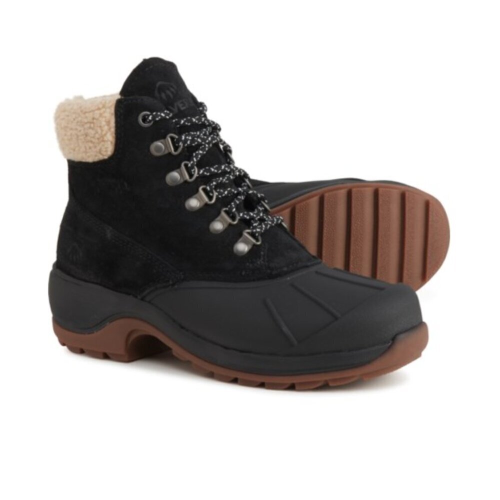 Wolverine Women's Black Suede Waterproof Insulated Frost Winter Boots Size 6.5 M
